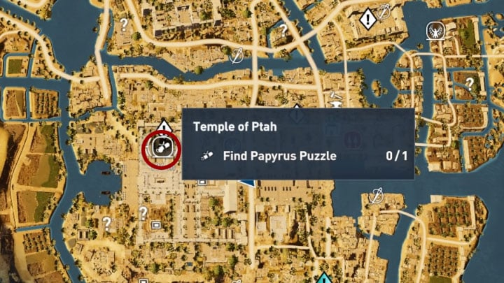 Map of Memphis - Tombs, papyrus puzzles and secrets - Assassin's Creed  Origins Guide