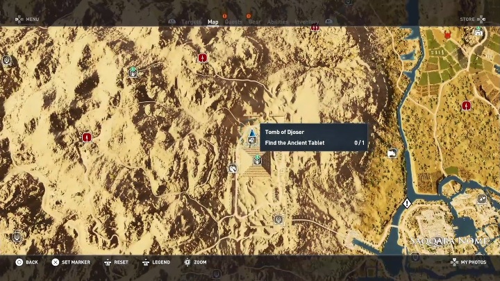 The entrance to that Tomb is located at the bottom of the pyramid - Tombs in Saqqara Nome Walkthrough - Tombs - Assassins Creed Origins Guide