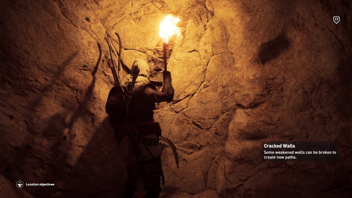 Go through that hole and run straight - Tombs in Saqqara Nome Walkthrough - Tombs - Assassins Creed Origins Guide