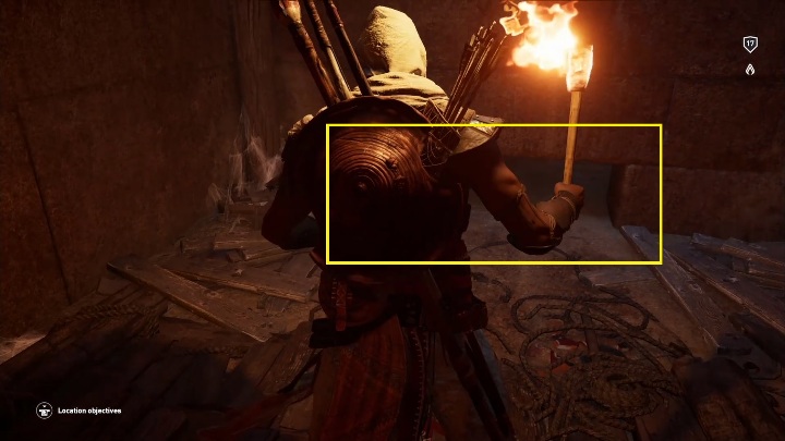 After doing that, you have to slide down and then slowly get across the room - Tombs in Saqqara Nome Walkthrough - Tombs - Assassins Creed Origins Guide