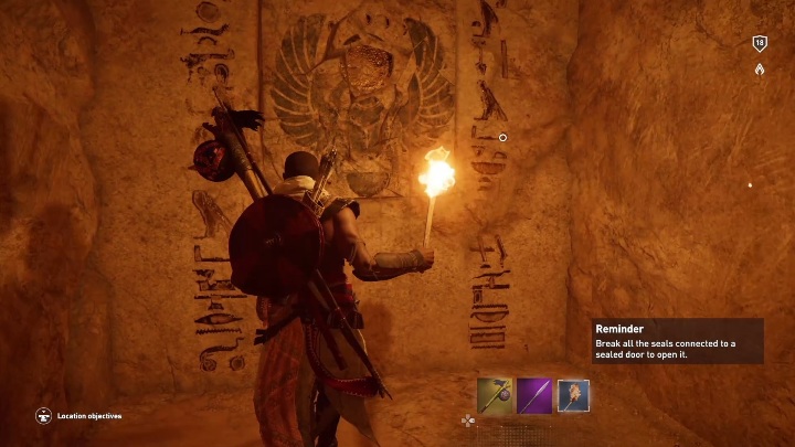 Jump inside - Tombs in Haueris Nome Walkthrough - Tombs - Assassins Creed Origins Guide