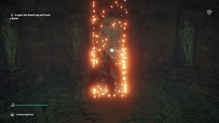 The tablet is at the bottom, in the right corner of the pond - Tombs in Isolated Desert Walkthrough - Tombs - Assassins Creed Origins Guide