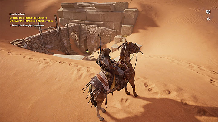 Speak with Nehi, check the hieroglyphs on the wall in his hut and meet with Ramessu - Sapi-Res Nome and Khensu Nome side quests and quest map | Walkthrough - Side quests - Assassins Creed Origins Guide