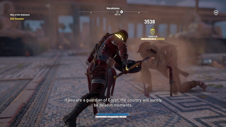 You must now kill 3 people: an archer, a lighthouse keeper and a spy - Way of the Gabiniani | Main quests | Walkthrough - Main quests - Assassins Creed Origins Guide