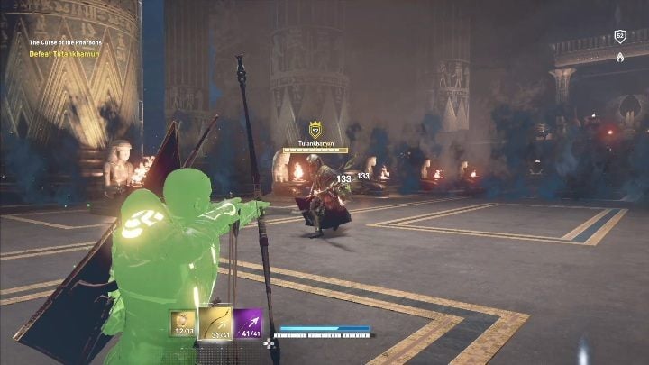 The best weapon against Tutankhamun is a bow - Boss fights in AC Origins The Curse of the Pharaohs DLC - Basic questions - Assassins Creed Origins Guide