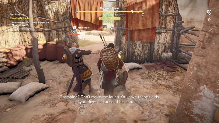 Start this mission by speaking with the woman in the temple - Aten Rising - AC Origins The Curse of the Pharaohs DLC | Main quests - Main quests - Assassins Creed Origins Guide