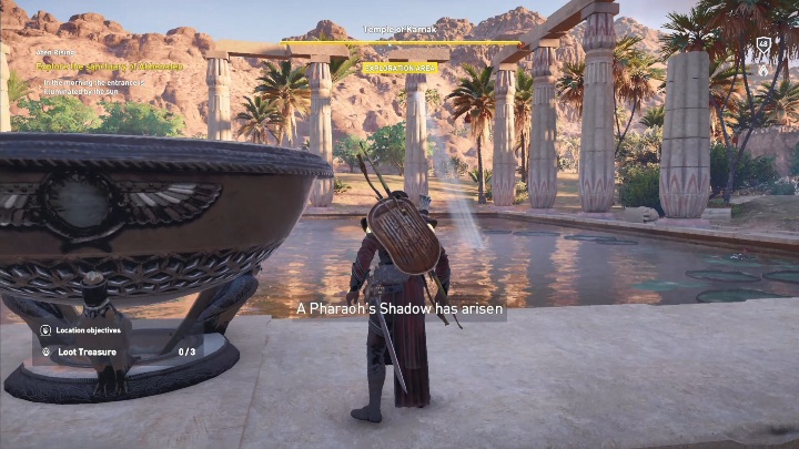 Take this item to the sanctuary - Aten Rising - AC Origins The Curse of the Pharaohs DLC | Main quests - Main quests - Assassins Creed Origins Guide