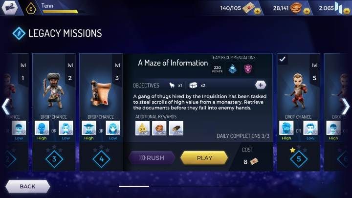 The number of missions depends on the region - Mission types in Assassins Creed Rebellion - Missions - Assassins Creed Rebellion Guide