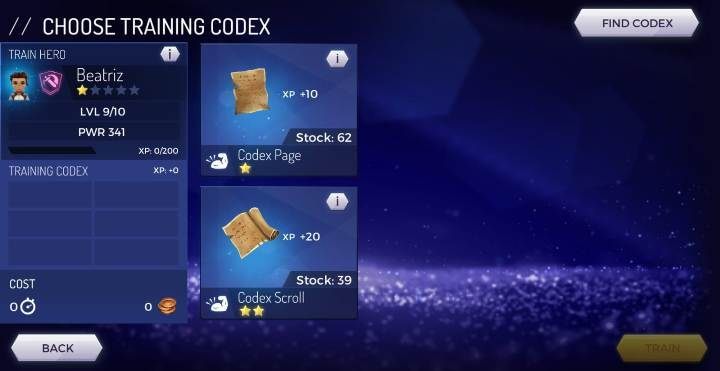 The next step is to choose the resources from which theyll draw their knowledge - How to develop the hero in Assassins Creed Rebellion? - Team - Assassins Creed Rebellion Guide