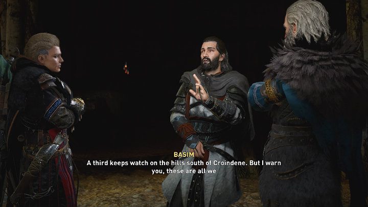 You will find Basim in the feast hall in Croindene - Assassins Creed Valhalla: Reaver of the South - Southsexe - Assassins Creed Valhalla Guide and Walkthrough