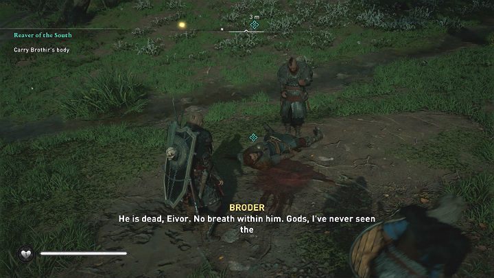 Broder, although seriously wounded, survived - Assassins Creed Valhalla: Reaver of the South - Southsexe - Assassins Creed Valhalla Guide and Walkthrough