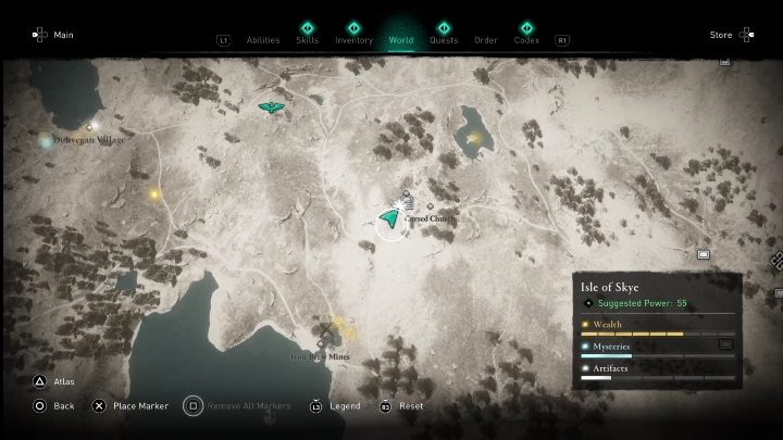 Location of the cursed symbol: Cursed Church in the central part of the island - AC Valhalla Crossover Stories: Tossing and Turning - Main missions - Assassins Creed Valhalla Guide and Walkthrough