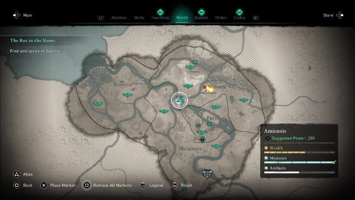 1 - AC Valhalla Siege of Paris: Cursed Symbol, Amienois - secrets, locations - Amienois - Assassins Creed Valhalla Guide and Walkthrough