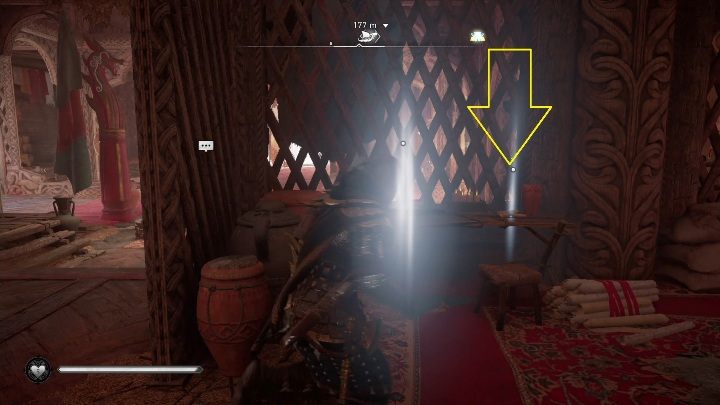 Getting this fragment is very easy, you just have to enter the building and then look behind the wall that blocks access to a desk - Assassins Creed Valhalla: Rigsogur Fragment - Snotinghamscire saga, secrets - Snotinghamscire - Assassins Creed Valhalla Guide and Walkthrough