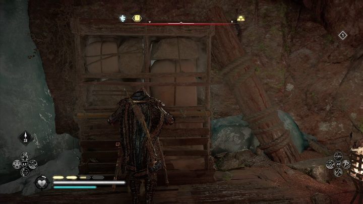 The passage leading to the further part of the location is hidden behind the shelf - Assassins Creed Valhalla: Abilities - Snotinghamscire secrets, locations - Snotinghamscire - Assassins Creed Valhalla Guide and Walkthrough