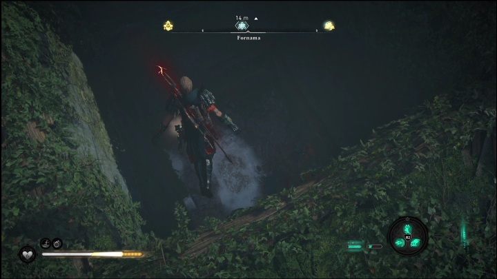 The chest in question is at the bottom of a chasm - AC Valhalla Dawn of Ragnarok: Gear (Vangrinn) - list of all - Vangrinn - Assassins Creed Valhalla Guide and Walkthrough