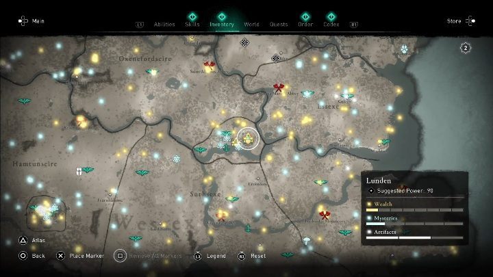 You will find the hammer in the eastern part of the map - Assassins Creed Valhalla: Gear - Lunden secrets, locations - Lunden - Assassins Creed Valhalla Guide and Walkthrough