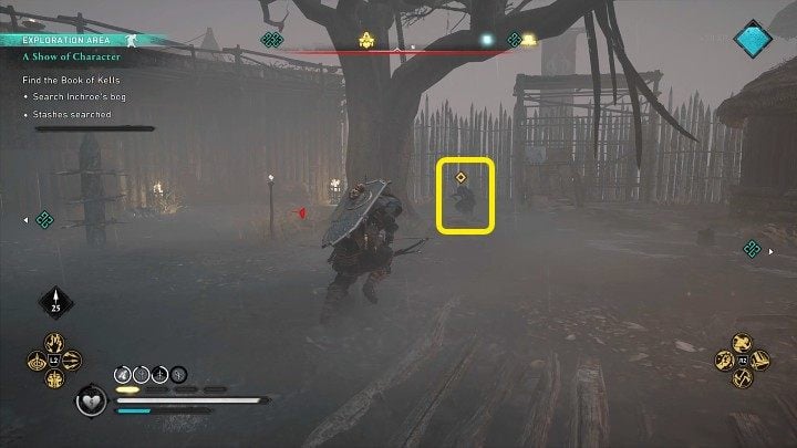 Enter the swamp camp and make your way to the inner circle of the fortress - AC Valhalla Wrath of the Druids: A Show of Character - Walkthrough - Assassins Creed Valhalla Guide and Walkthrough