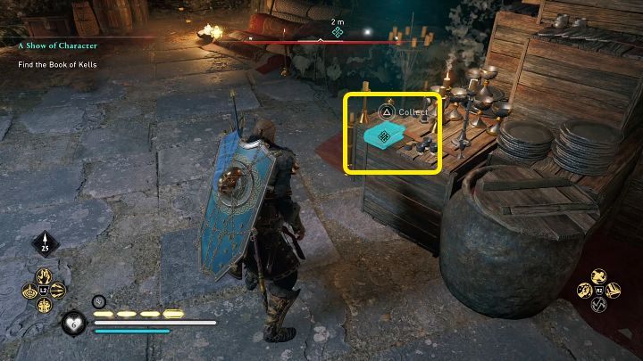 Take the book and return to Flann with it – you can use fast travel - AC Valhalla Wrath of the Druids: A Show of Character - Walkthrough - Assassins Creed Valhalla Guide and Walkthrough