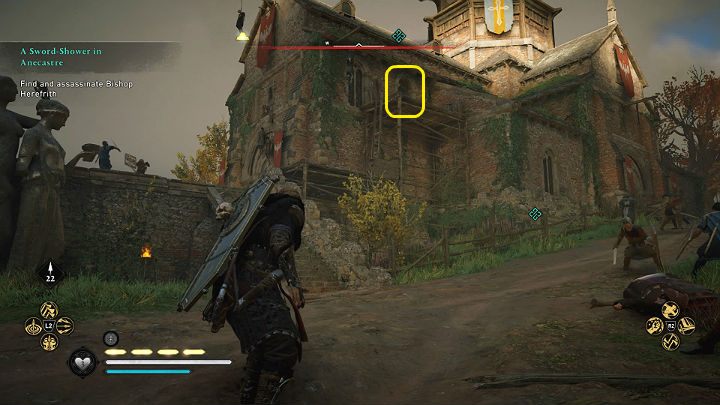 Herefrith hid in the chapel - Assassins Creed Valhalla: A Sword-Shower in Anecastre - Lincolnscire - Assassins Creed Valhalla Guide and Walkthrough