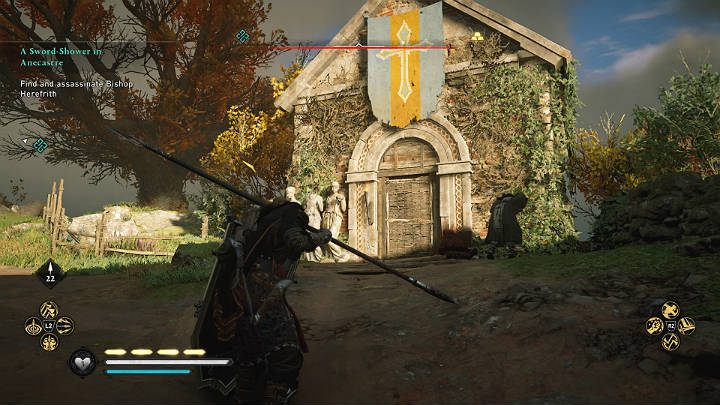 If you want you can also enter the chapel through an underground passageway - Assassins Creed Valhalla: A Sword-Shower in Anecastre - Lincolnscire - Assassins Creed Valhalla Guide and Walkthrough