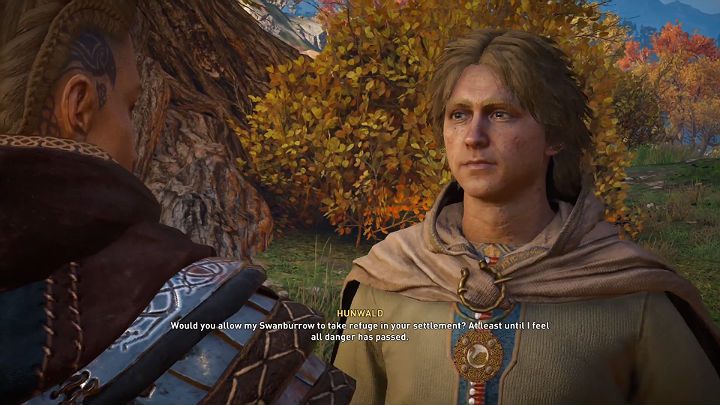 If you have chosen Hunwald as your new ealdorman, the young man will ask Eivor to allow his fiancée live in Raven Harbor - Assassins Creed Valhalla: A Sword-Shower in Anecastre - Lincolnscire - Assassins Creed Valhalla Guide and Walkthrough