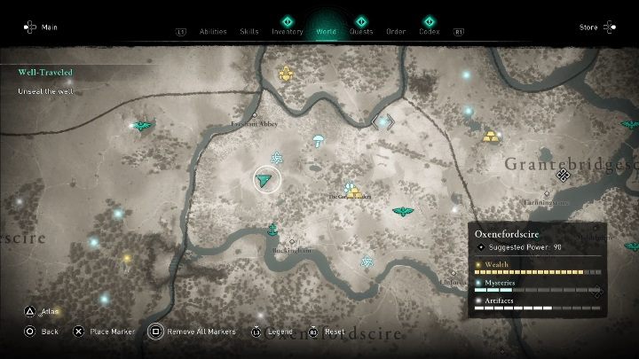 You will find the mask in the northern part of the location - Assassins Creed Valhalla: Roman artifact - Oxenefordscire secrets, locations - Oxenefordscire - Assassins Creed Valhalla Guide and Walkthrough
