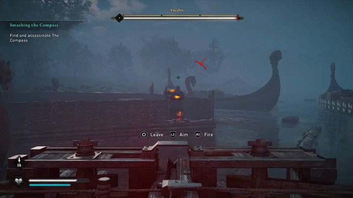 Vicelin (The Compass) is a powerful man who uses a two-handed flail in combat - Assassins Creed Valhalla: The Compass boss fight - how to win? - Bosses - Assassins Creed Valhalla Guide and Walkthrough