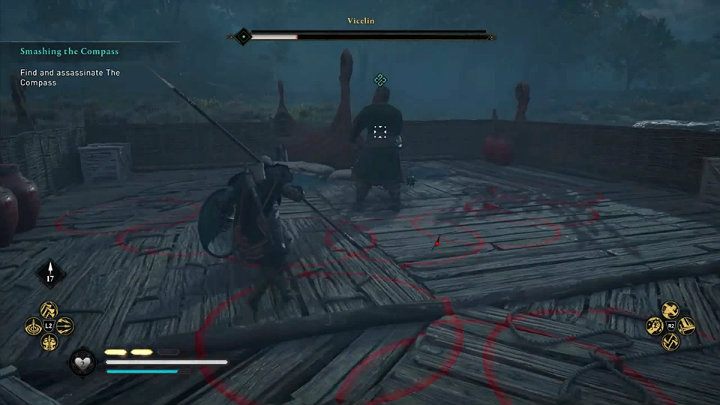 The Compass' special skill is the ability to call for reinforcements and order to attack the deck on which the fight is taking place - Assassins Creed Valhalla: The Compass boss fight - how to win? - Bosses - Assassins Creed Valhalla Guide and Walkthrough