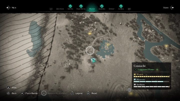 The offering altar is in the eastern part of the region, near Lake Gara - AC Valhalla Wrath of the Druids: Offering Altar - Connacht secrets, location - Connacht - Assassins Creed Valhalla Guide and Walkthrough