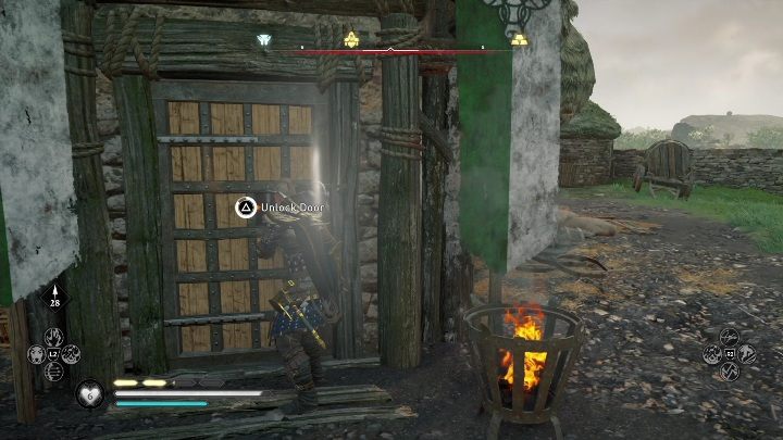 To get to the chest, you must open the door - AC Valhalla Wrath of the Druids: Gear - Connacht secrets, location - Connacht - Assassins Creed Valhalla Guide and Walkthrough