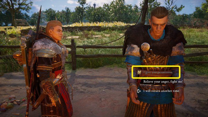 Unfortunately, the man cannot lament and mourn the dead, so he asks you, a Viking, for permission - Assassins Creed Valhalla: Permission to Weep - Oxenefordscire - Assassins Creed Valhalla Guide and Walkthrough