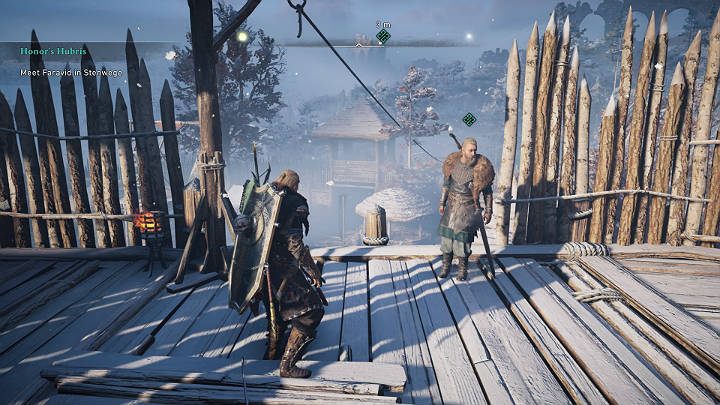 Faravid will inform you that the allied troops have not arrived yet, but they will surely appear soon - Assassins Creed Valhalla: Honors Hubris - Eurvicscire - Assassins Creed Valhalla Guide and Walkthrough