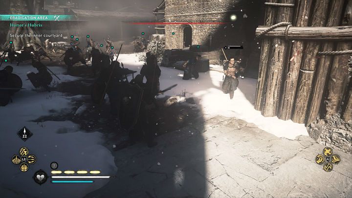 Enter the courtyard and eliminate all opponents - Assassins Creed Valhalla: Honors Hubris - Eurvicscire - Assassins Creed Valhalla Guide and Walkthrough
