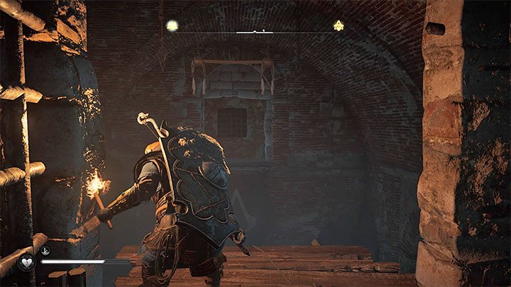 After finding yourself on the balcony, rotate 180 degrees - Assassins Creed Valhalla: Colcestre - Camulodunum Assassin Bureau - Hidden Ones Bureau - Assassins Creed Valhalla Guide and Walkthrough