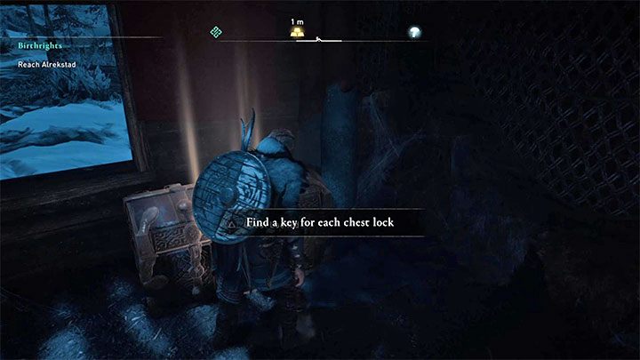 After entering the chalet, you will find a closed chest - Assassins Creed Valhalla: How to open a chest in Deserted chalet? - Exploration - Assassins Creed Valhalla Guide and Walkthrough