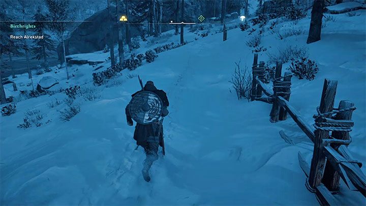 Follow the tracks on the snow and choose the right path where the tracks fork - Assassins Creed Valhalla: How to open a chest in Deserted chalet? - Exploration - Assassins Creed Valhalla Guide and Walkthrough