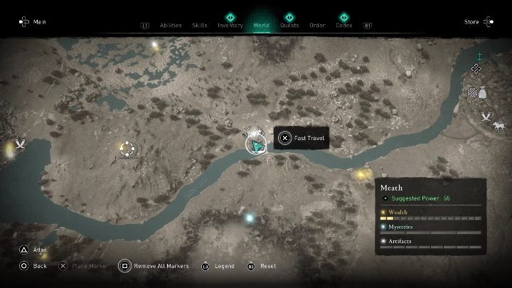 Tara Hill and the Lia Fail can be found in the southern part of the location, right next to the trading post - AC Valhalla Wrath of the Druids: Irish Cycle Page - Meath secrets, locations - Meath - Assassins Creed Valhalla Guide and Walkthrough