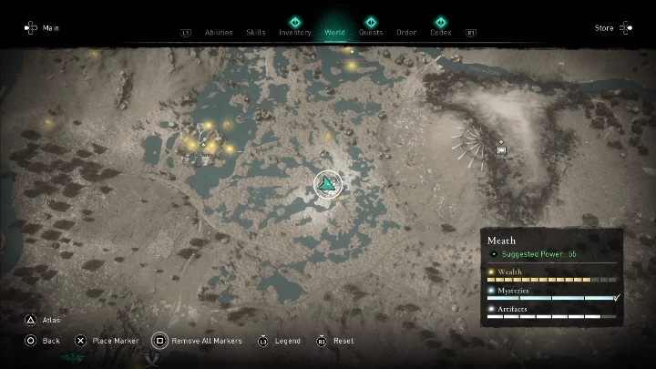 Location of the cursed place: East of Inchroe - AC Valhalla Wrath of the Druids: Cursed Symbol - Meath secrets, locations - Meath - Assassins Creed Valhalla Guide and Walkthrough