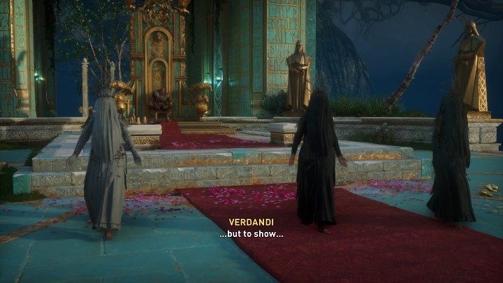After a while, a cut-scene will play, in which the Norns show Eivor (Havi) a vision of what is coming - Assassins Creed Valhalla: Cheating Fate - Asgard - Assassins Creed Valhalla Guide and Walkthrough