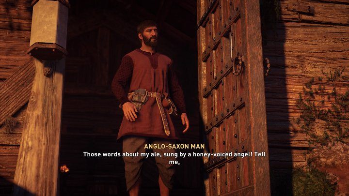 These words will eventually soften the man's heart, and he will open the door to his admirer - Assassins Creed Valhalla: Historia de Cordibus Pathetic - Eurvicscire - Assassins Creed Valhalla Guide and Walkthrough