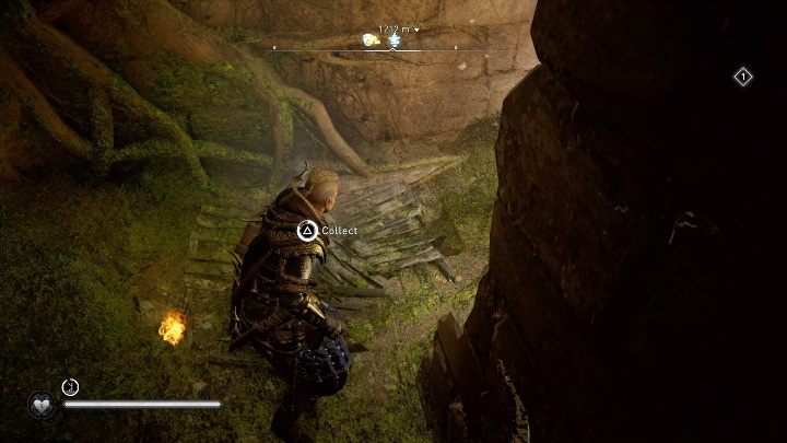 Once you're inside, burn the boards lying on the floor, you'll find the mask there - Assassins Creed Valhalla: Roman Artifact - Glowecestrescire secrets, locations - Glowecestrescire - Assassins Creed Valhalla Guide and Walkthrough