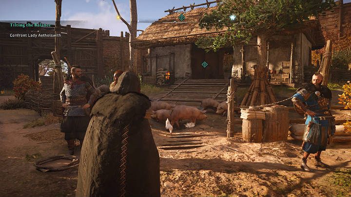 Siegfried and Ubba are at Fort Tamworth guarding the wife of the fugitive king - Assassins Creed Valhalla: Tilting the Balance - Ledecestrescire - Assassins Creed Valhalla Guide and Walkthrough