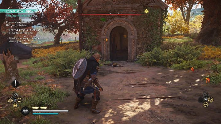 One of the entrances to Burgred's hiding place is somewhat out of the way - Assassins Creed Valhalla: Tilting the Balance - Ledecestrescire - Assassins Creed Valhalla Guide and Walkthrough