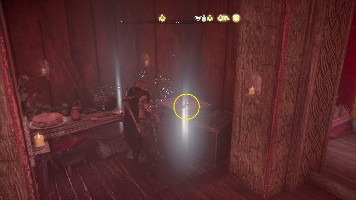 Enter the building, jump over the shelf, and then smash the wooden crates in the recess - Assassins Creed Valhalla: Gear - Jorvik secrets, locations - Jorvik - Assassins Creed Valhalla Guide and Walkthrough