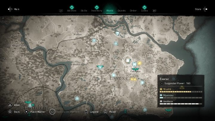 You will get this ability while walking west from the city of Colcestre - Assassins Creed Valhalla: Abilities - Essexe secrets, locations - Essexe - Assassins Creed Valhalla Guide and Walkthrough