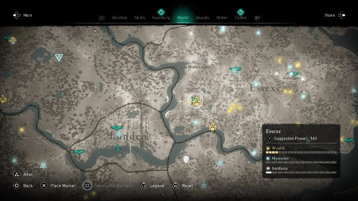 You will obtain this cape in the southwestern part of the region - Assassins Creed Valhalla: Gear - Essexe secrets, locations - Essexe - Assassins Creed Valhalla Guide and Walkthrough