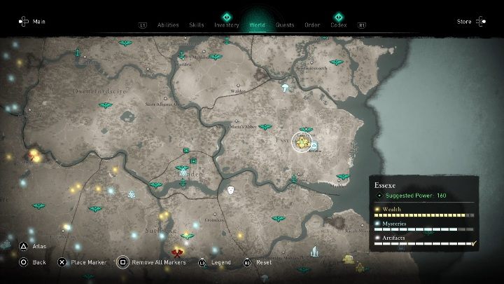 The chest can be found in the dungeons of Colcestre city - Assassins Creed Valhalla: Gear - Essexe secrets, locations - Essexe - Assassins Creed Valhalla Guide and Walkthrough