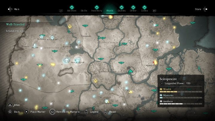 1 - Assassins Creed Valhalla: Cairn - Sciropescire secrets, locations - Sciropescire - Assassins Creed Valhalla Guide and Walkthrough
