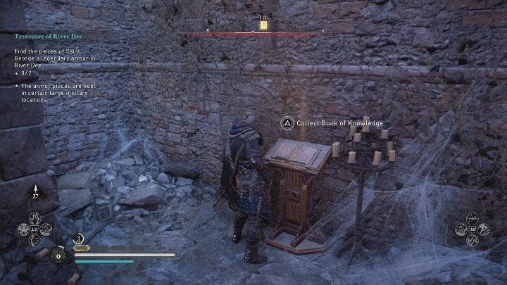 You will find the book in a small room between the walls - Assassins Creed Valhalla: Books of Knowledge - list of all, River Raids - Secrets - Assassins Creed Valhalla Guide and Walkthrough